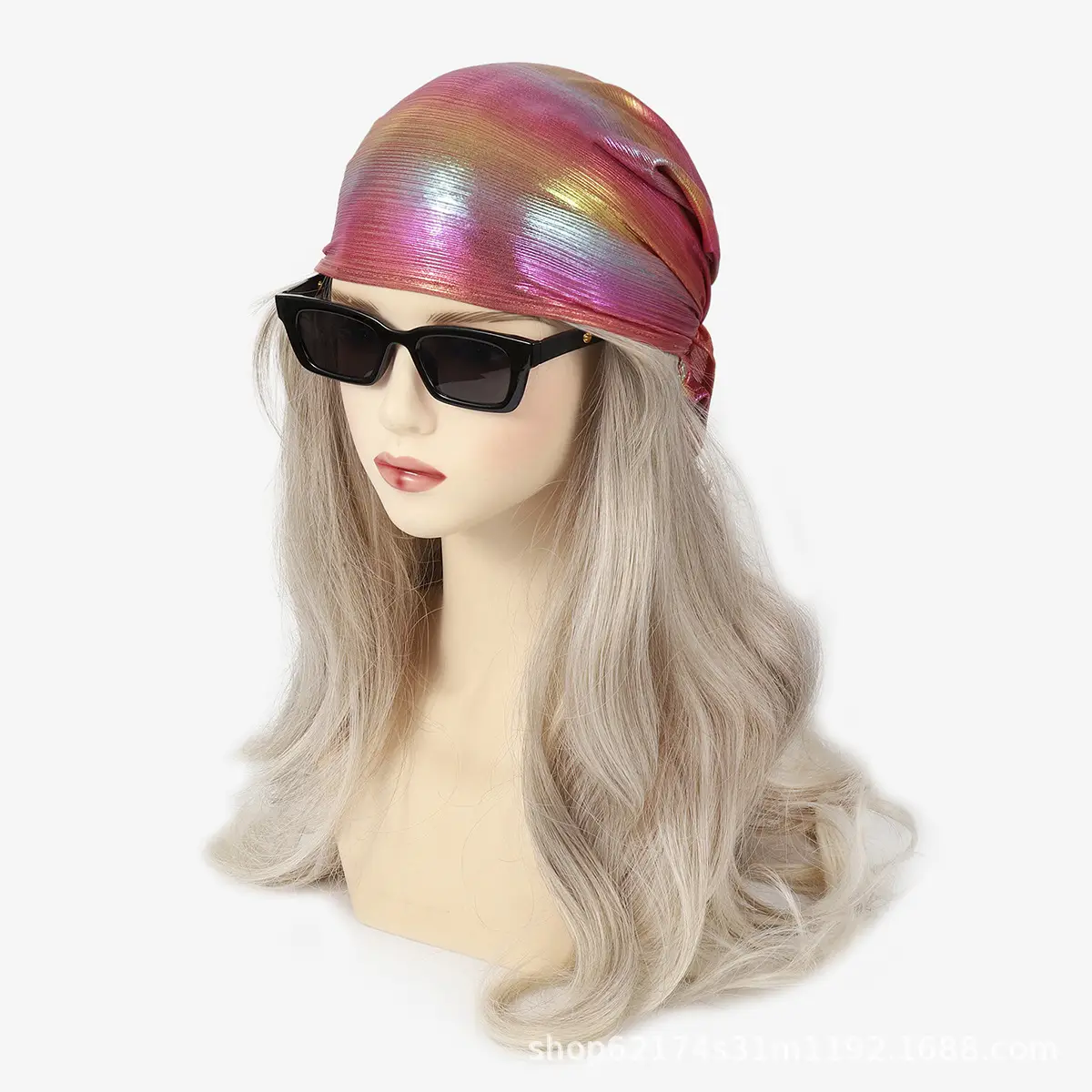 2025 Liquid Silver Laser Turban for Women — feature 23