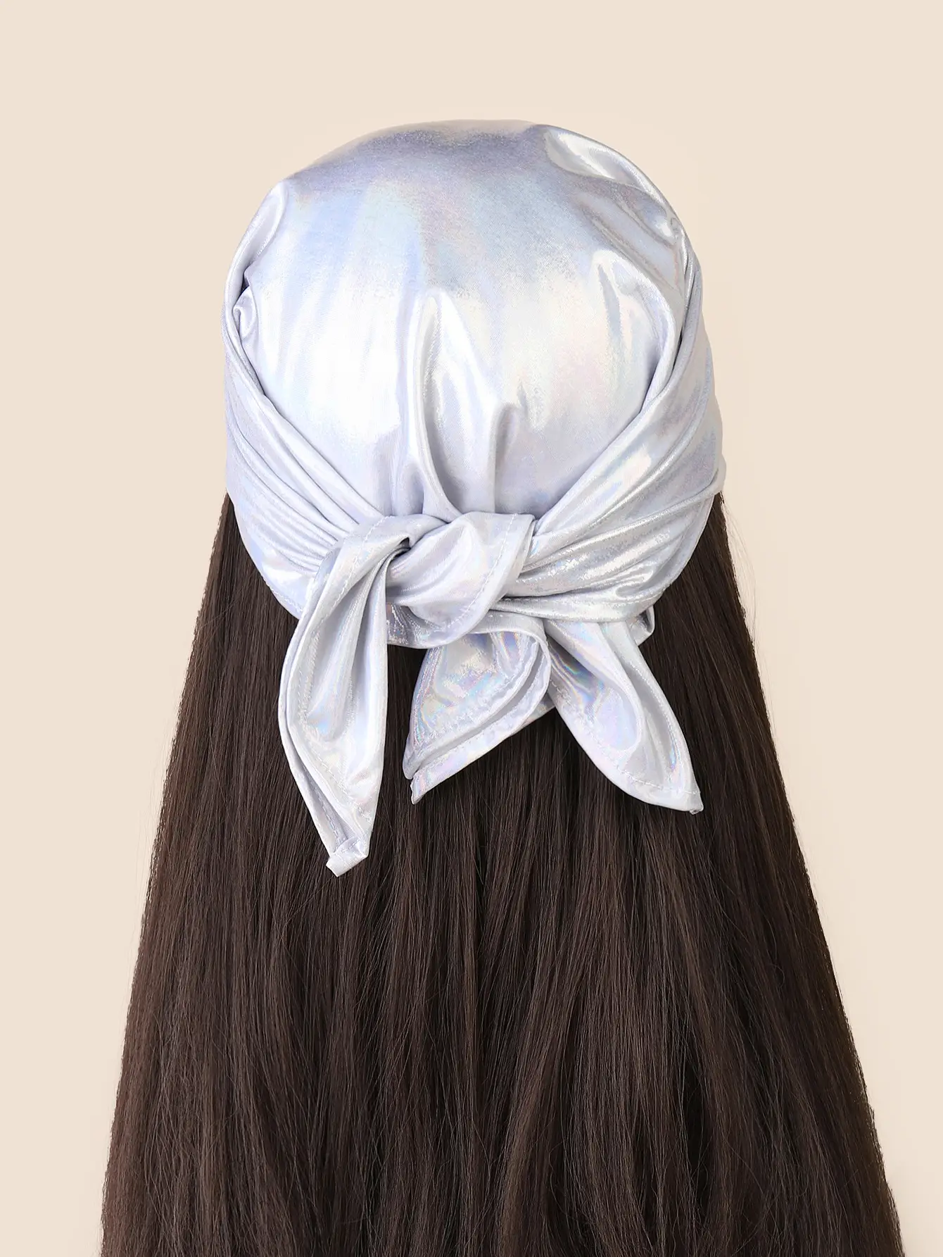 2025 Liquid Silver Laser Turban for Women