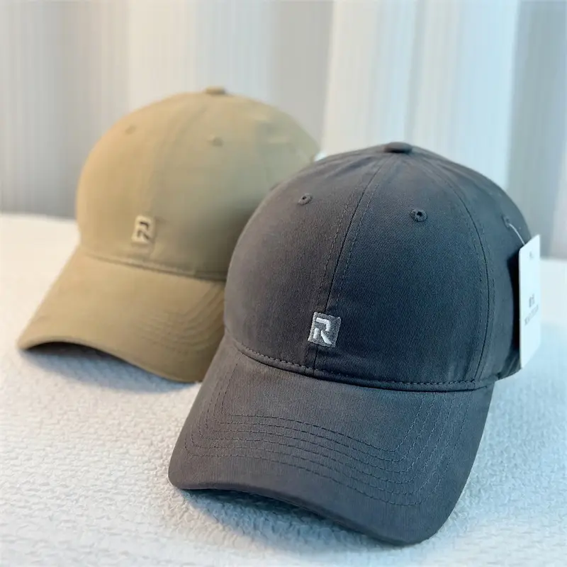 R Letter Baseball Cap White Summer Student Cap - Image 11
