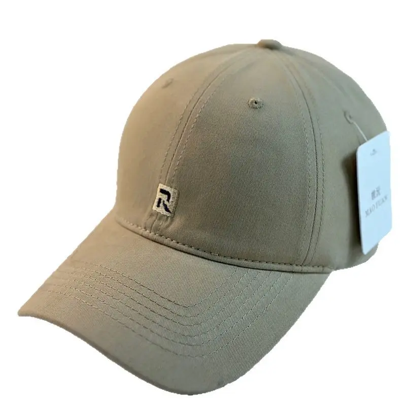 R Letter Baseball Cap White Summer Student Cap - Image 13