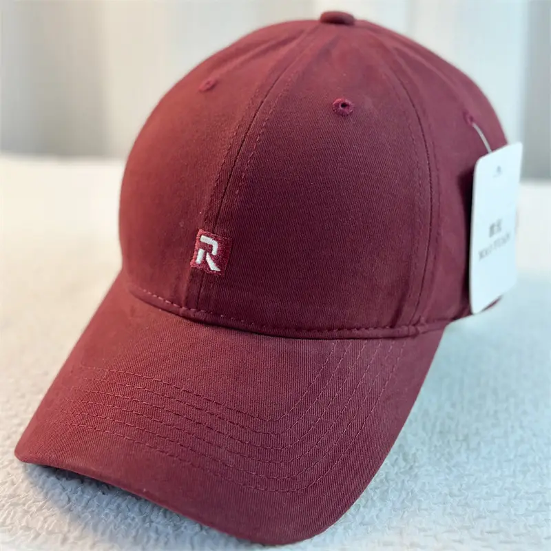 R Letter Baseball Cap White Summer Student Cap - Image 4