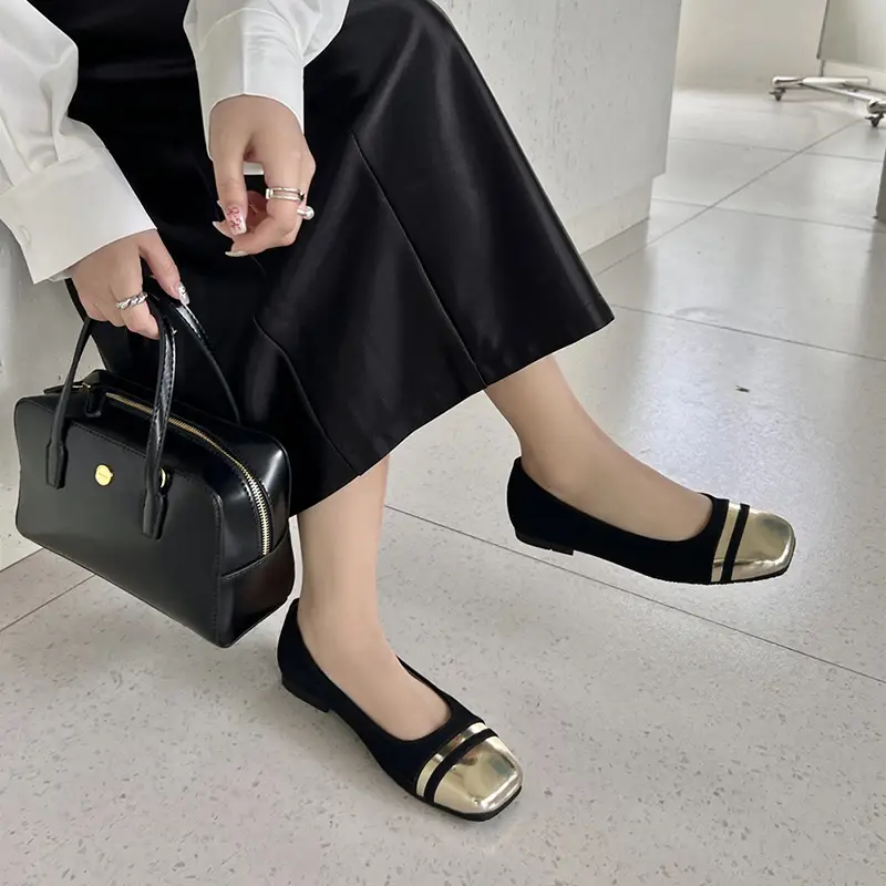 French Style Beautiful Single Shoes Chanel Style Elegant Evening Shoes with Skirt Soft Bottom Shallow Mouth Flat Gentle Style Mary Jane Shoes - Image 6