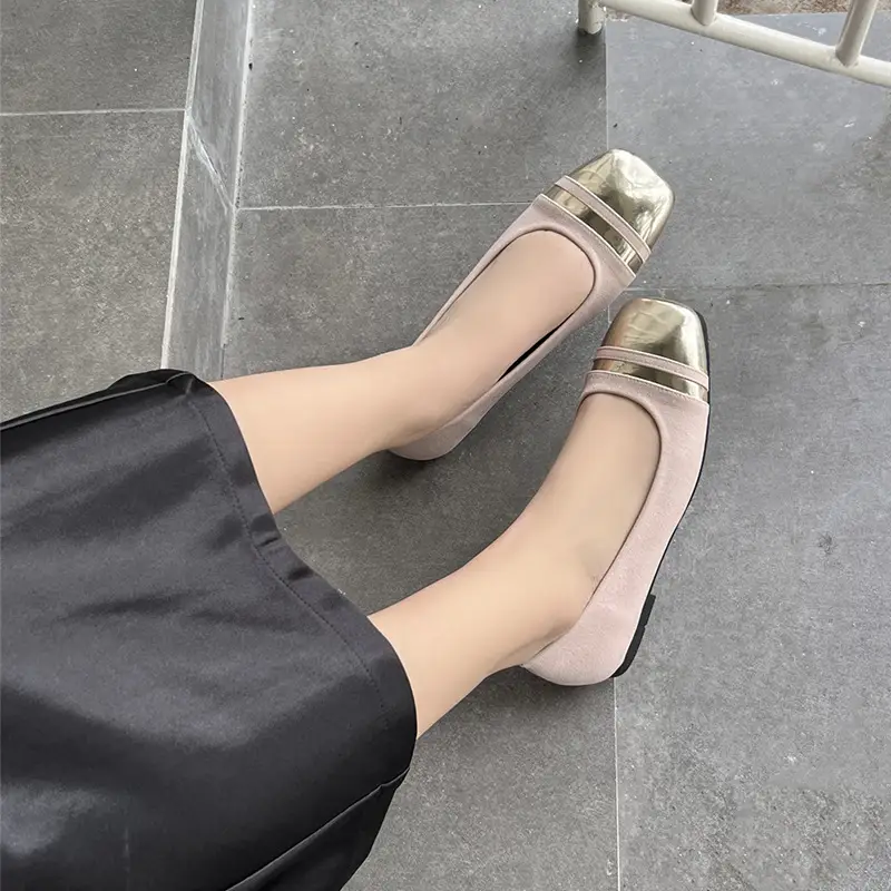 French Style Beautiful Single Shoes Chanel Style Elegant Evening Shoes with Skirt Soft Bottom Shallow Mouth Flat Gentle Style Mary Jane Shoes - Image 8