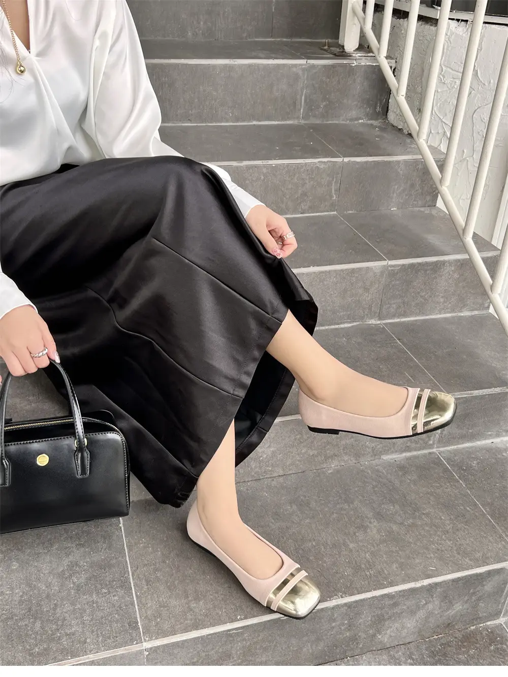 French Style Beautiful Single Shoes Chanel Style Elegant Evening Shoes with Skirt Soft Bottom Shallow Mouth Flat Gentle Style Mary Jane Shoes — feature 10