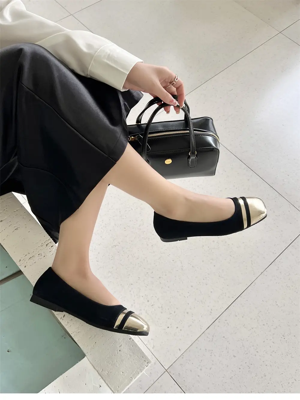 French Style Beautiful Single Shoes Chanel Style Elegant Evening Shoes with Skirt Soft Bottom Shallow Mouth Flat Gentle Style Mary Jane Shoes — feature 7