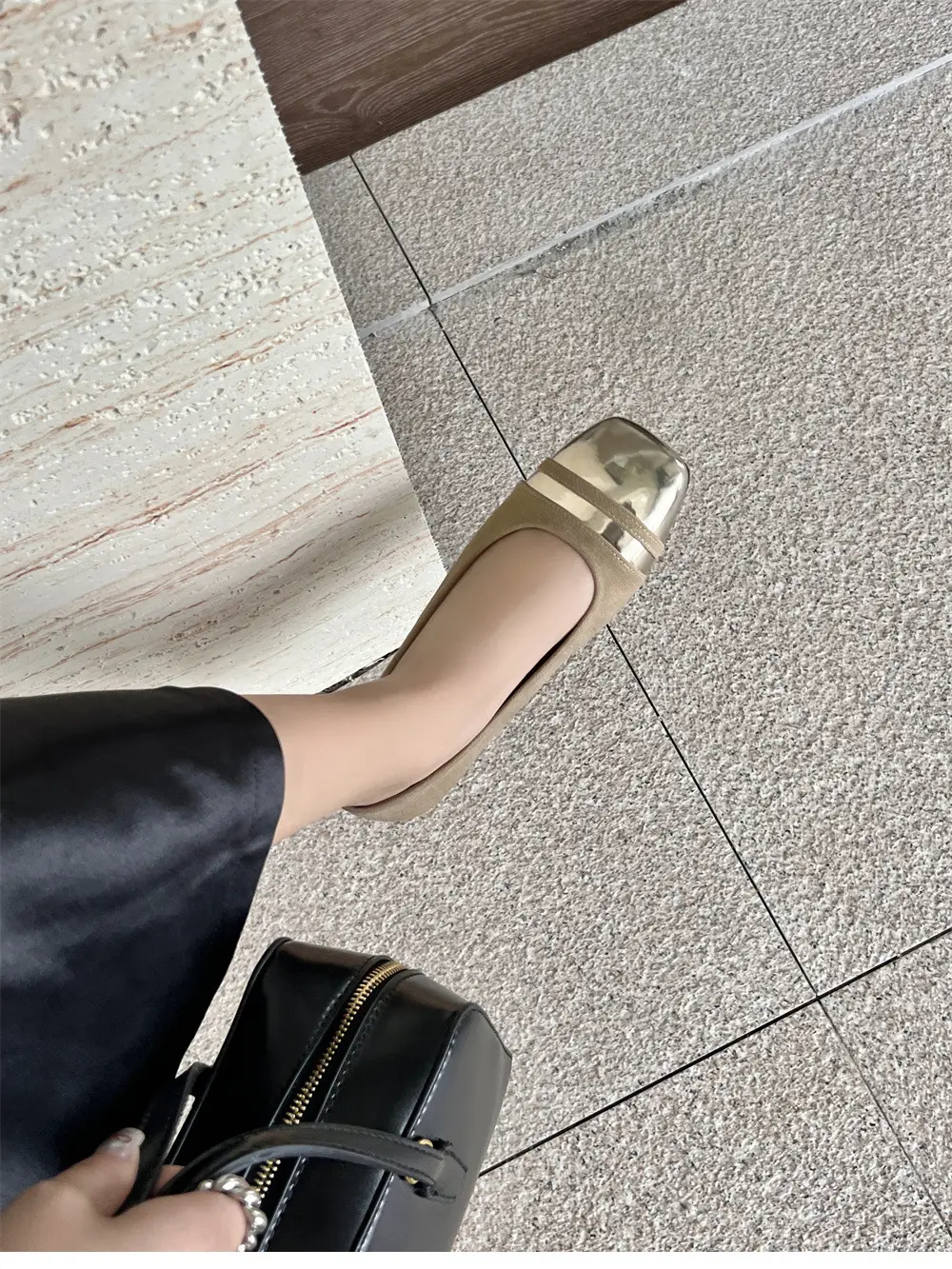 French Style Beautiful Single Shoes Chanel Style Elegant Evening Shoes with Skirt Soft Bottom Shallow Mouth Flat Gentle Style Mary Jane Shoes — feature 8