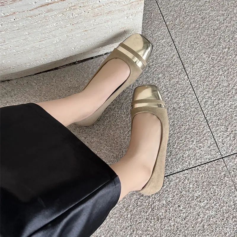 French Style Beautiful Single Shoes Chanel Style Elegant Evening Shoes with Skirt Soft Bottom Shallow Mouth Flat Gentle Style Mary Jane Shoes - Image 2