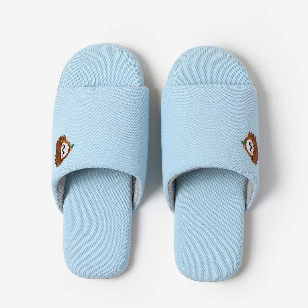 Japanese-Style Home Indoor Men's and Women's Silent Cloth-Soled Slippers Spring & Fall Wooden Floor Household Soft-Soled Large Size Non-Slip Cotton Slippers