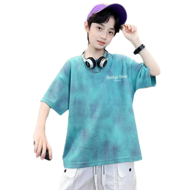 Cotton Tie-Dye Boys T-Shirt Summer Wear - Image 6
