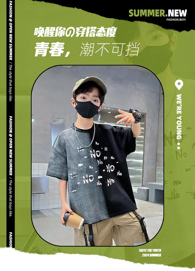Cotton Printed T-Shirt for Boys Grey Summer Wear — feature 1