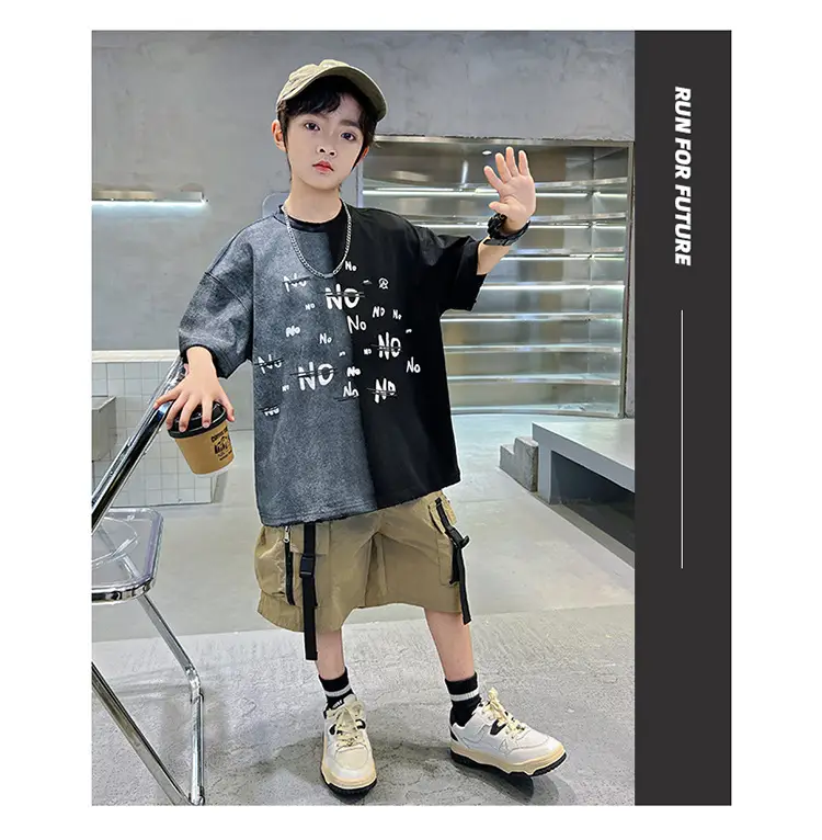 Cotton Printed T-Shirt for Boys Grey Summer Wear — feature 11