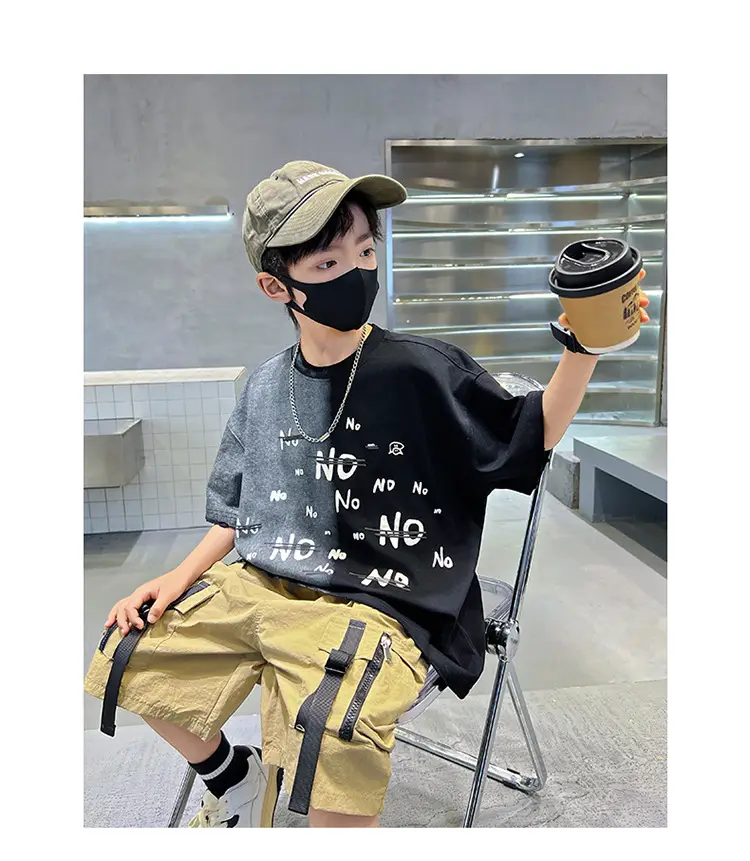 Cotton Printed T-Shirt for Boys Grey Summer Wear — feature 13