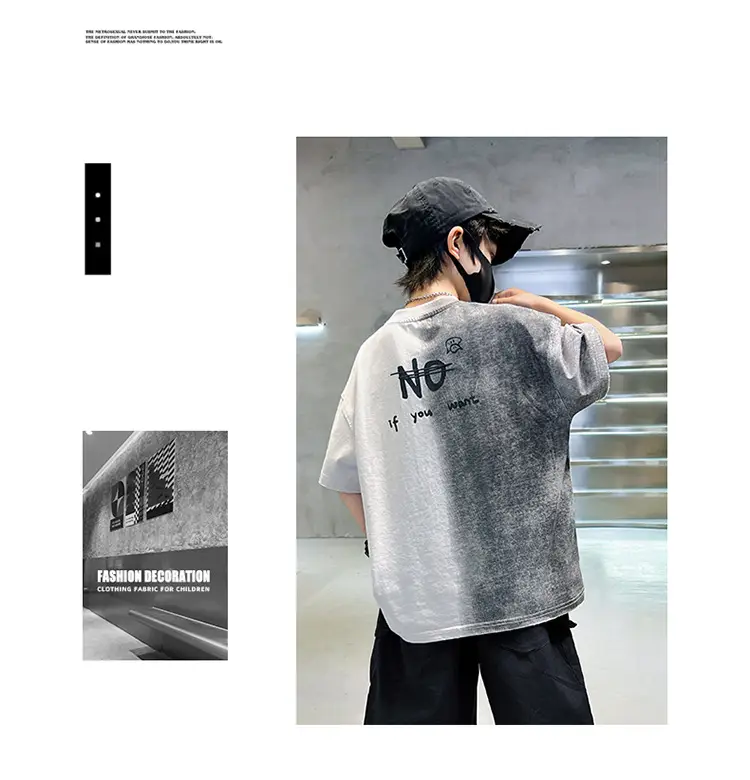 Cotton Printed T-Shirt for Boys Grey Summer Wear — feature 15