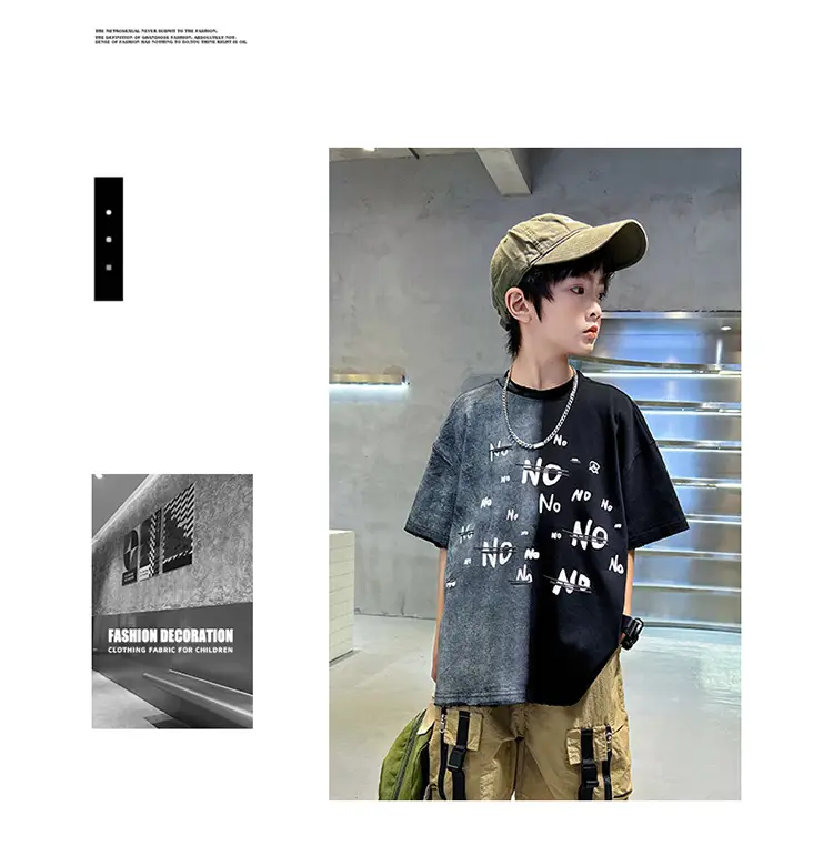 Cotton Printed T-Shirt for Boys Grey Summer Wear — feature 8