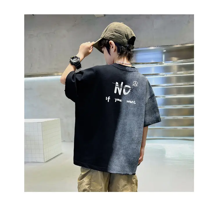 Cotton Printed T-Shirt for Boys Grey Summer Wear — feature 9