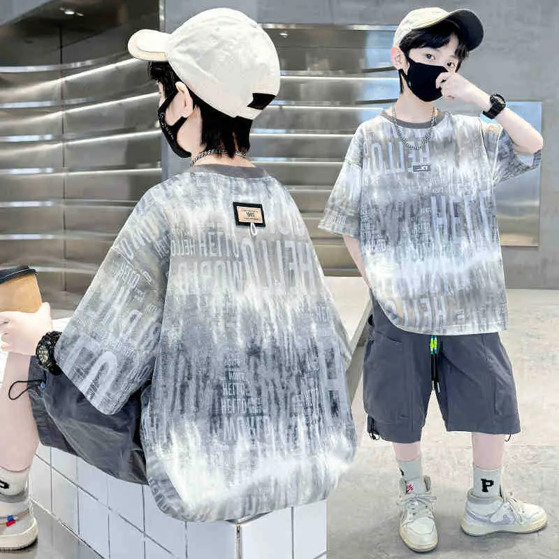 Cotton Tie-Dye Kids T-Shirt Short Sleeve Summer Wear