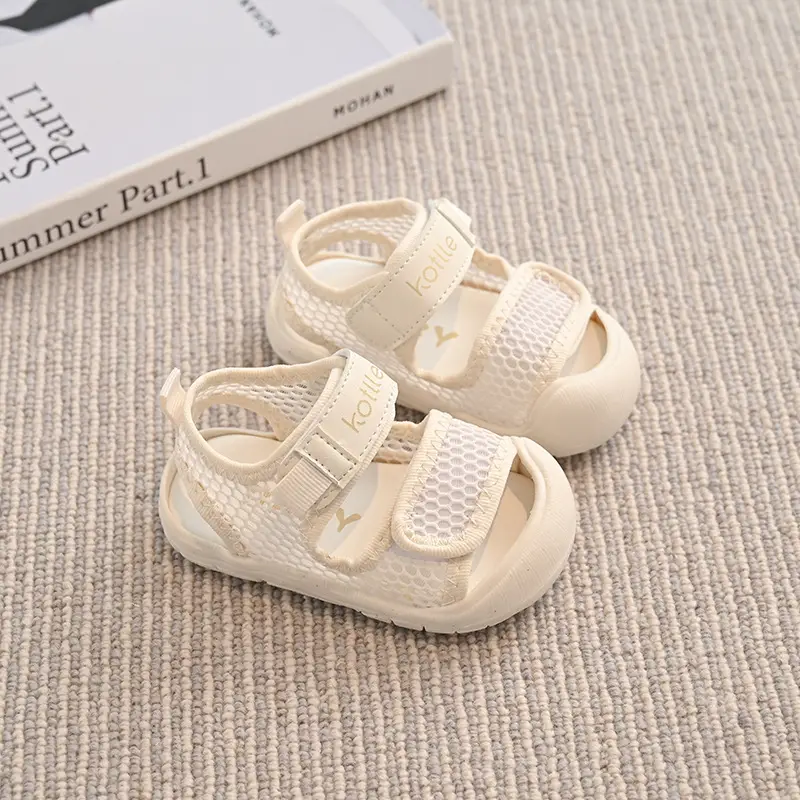 Baby Sandals Purple Beige Toddler Shoes