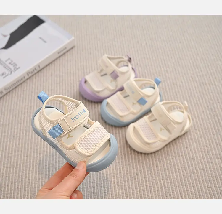 Baby Sandals Purple Beige Toddler Shoes — feature 7