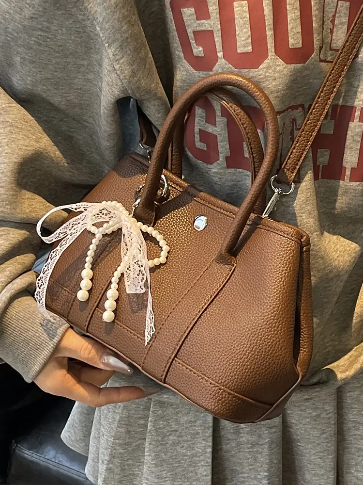 Women's Yellow Pearl Bow Shoulder Bag Set - Image 11
