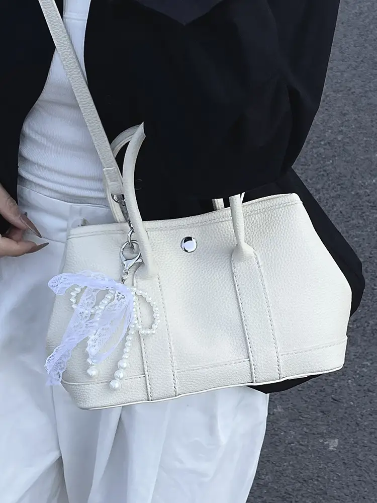 Women's Yellow Pearl Bow Shoulder Bag Set - Image 12