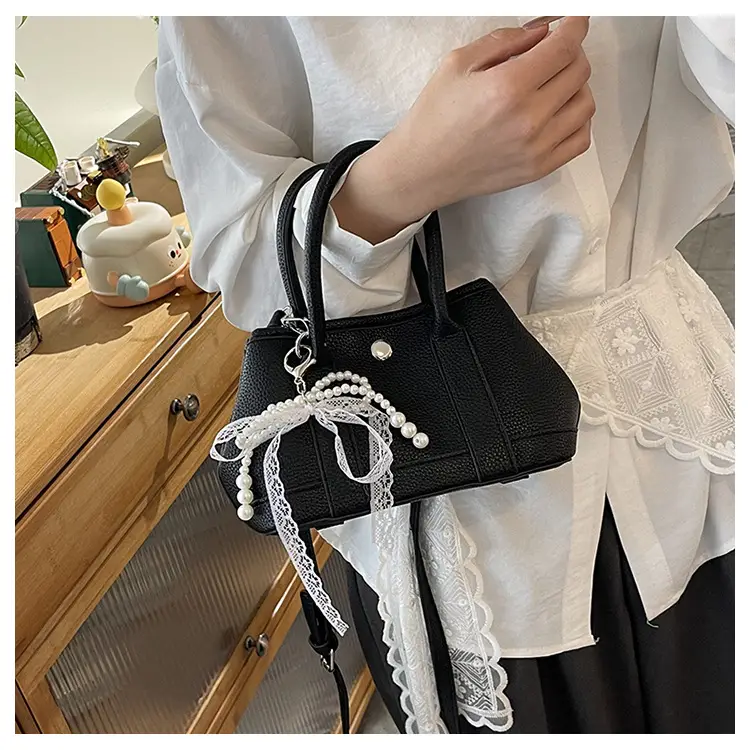 Women's Yellow Pearl Bow Shoulder Bag Set — feature 11