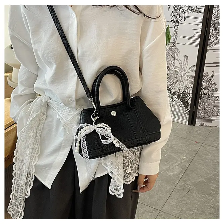 Women's Yellow Pearl Bow Shoulder Bag Set — feature 12