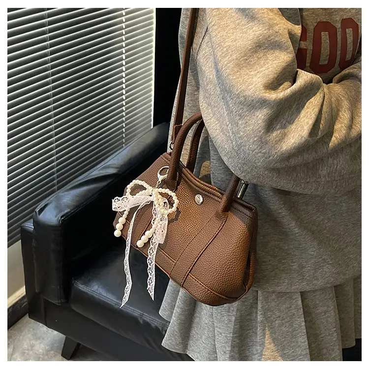 Women's Yellow Pearl Bow Shoulder Bag Set — feature 16