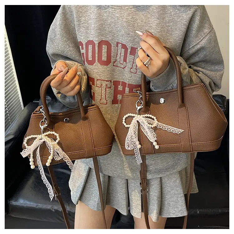 Women's Yellow Pearl Bow Shoulder Bag Set — feature 17