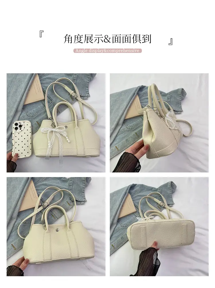 Women's Yellow Pearl Bow Shoulder Bag Set — feature 9