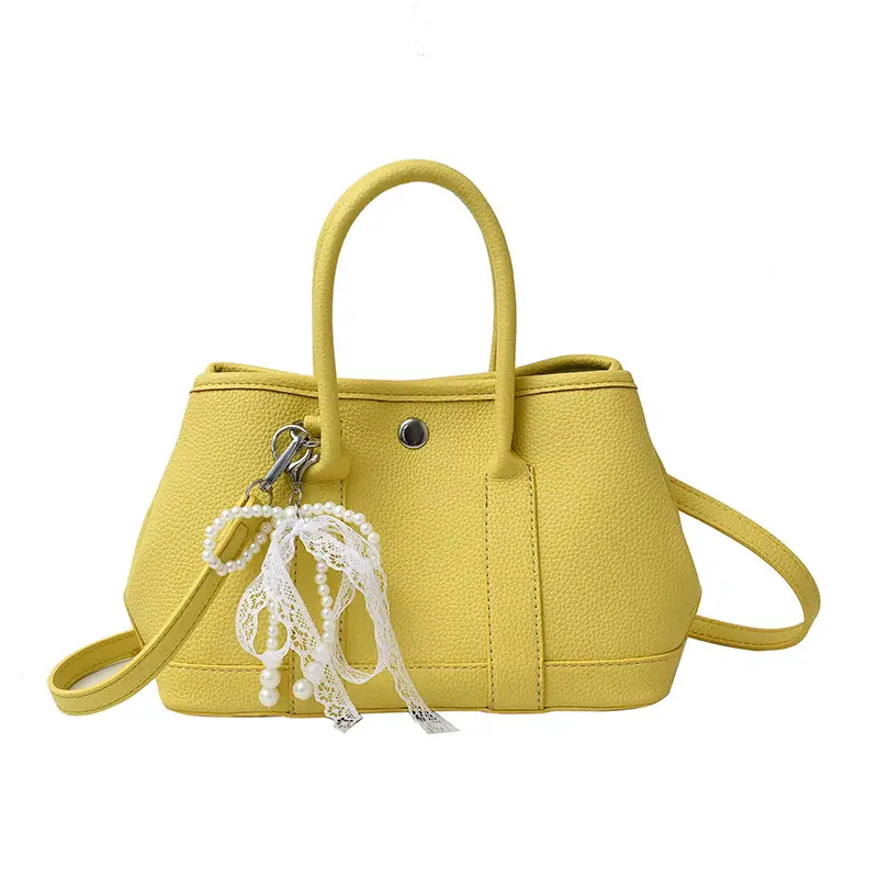 Women's Yellow Pearl Bow Shoulder Bag Set - Image 7