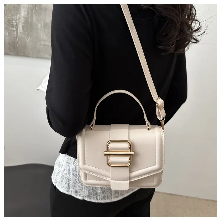 Women's White Square Shoulder Crossbody Bag 2025 Spring Summer — feature 8