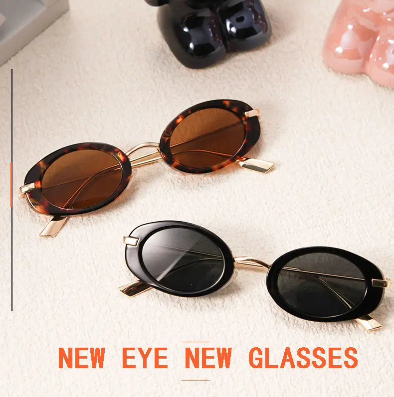 New Retro Oval Yellow Sunglasses for Women — feature 1