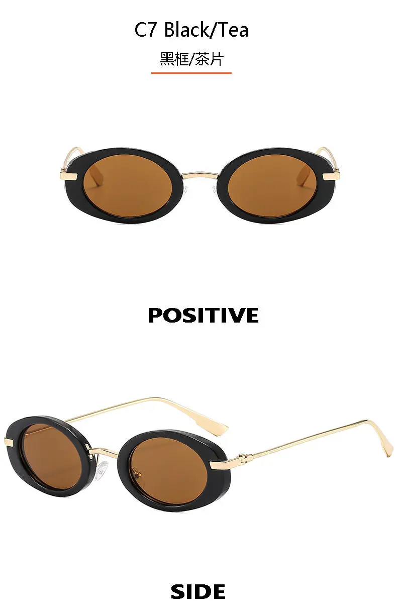 New Retro Oval Yellow Sunglasses for Women — feature 14