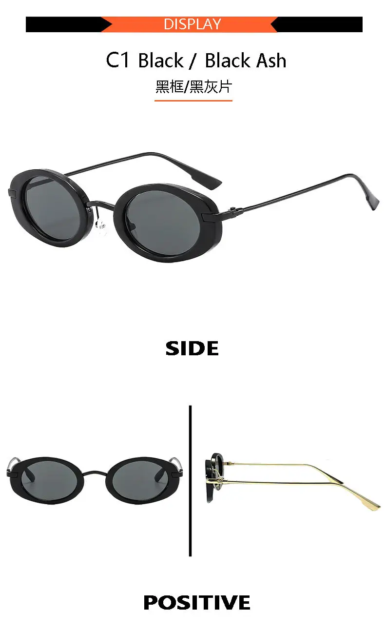 New Retro Oval Yellow Sunglasses for Women — feature 7