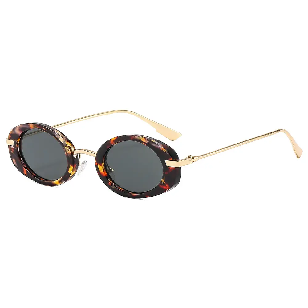 New Retro Oval Yellow Sunglasses for Women