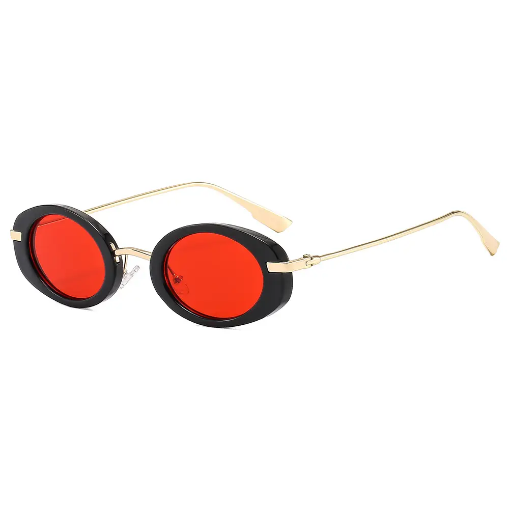 New Retro Oval Yellow Sunglasses for Women