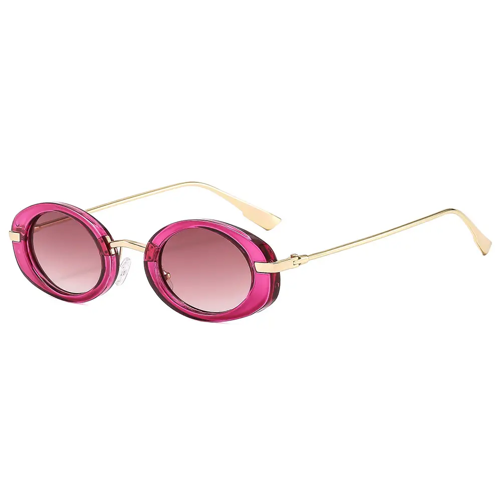 New Retro Oval Yellow Sunglasses for Women