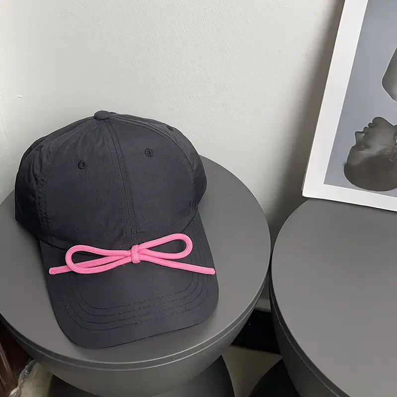 Women's Light Blue Bow Cap Summer Sunscreen Hat