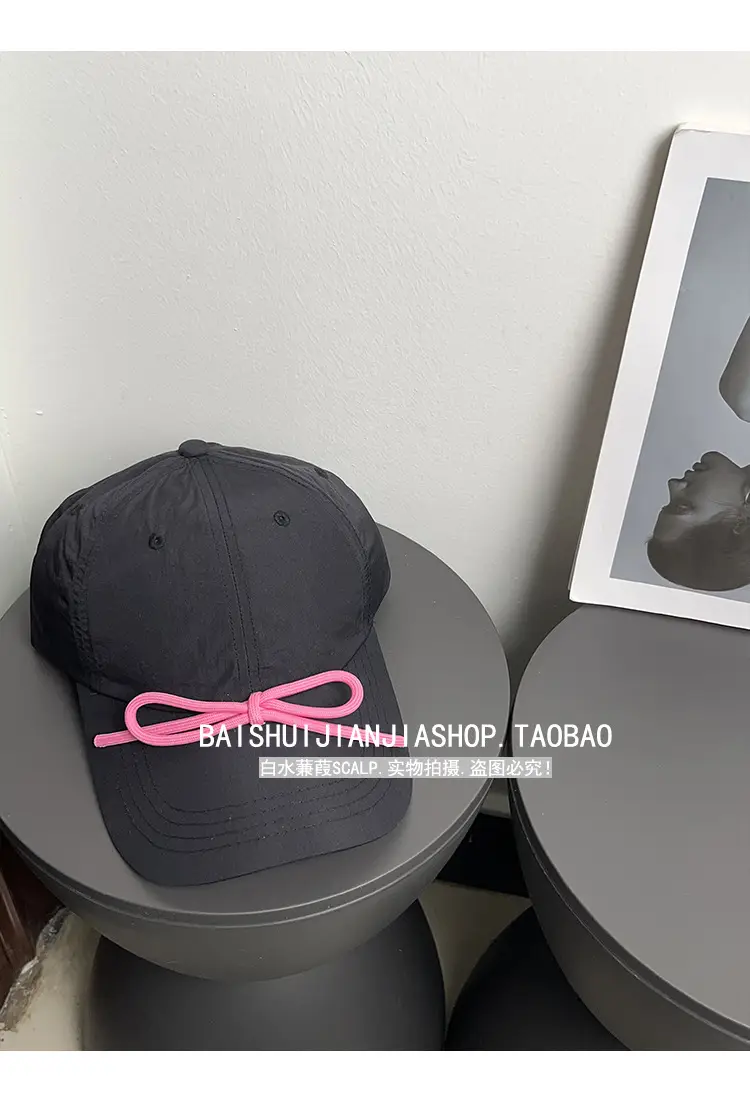 Women's Light Blue Bow Cap Summer Sunscreen Hat — feature 12
