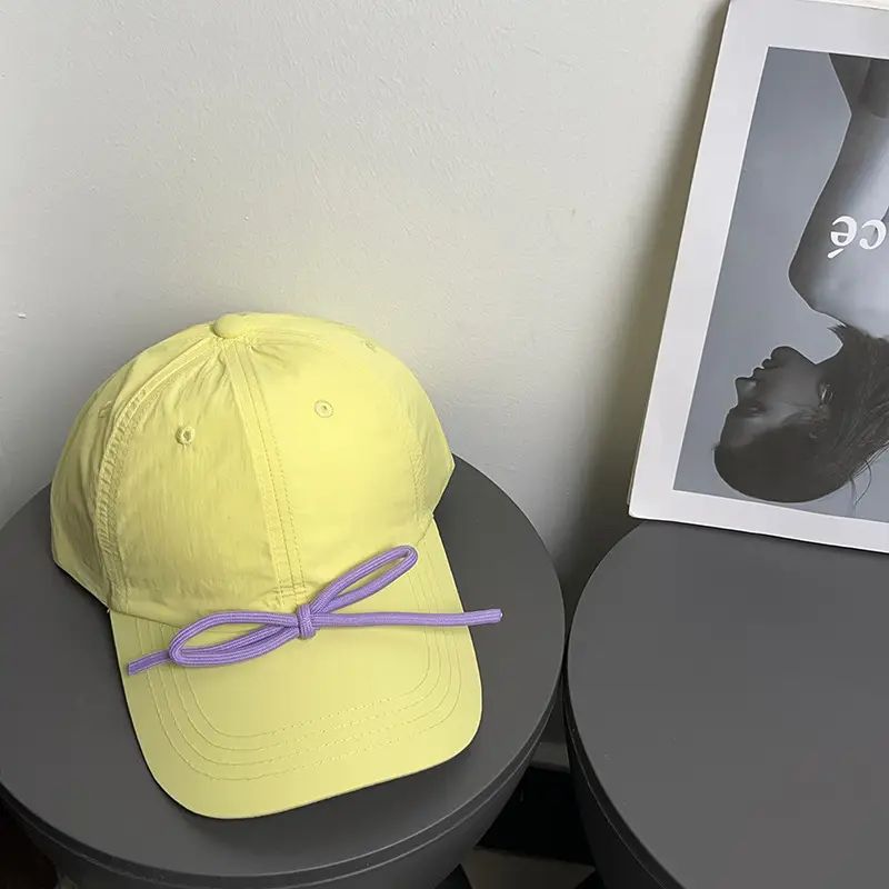 Women's Light Blue Bow Cap Summer Sunscreen Hat