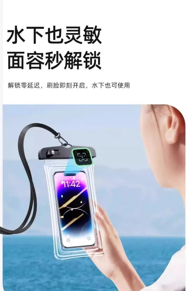 Mobile Phone Waterproof Bag Touchscreen Swimming Takeaway Rider Special Diving Sealed Bag Equipped with Waterproof Mobile Phone Case for Photography — feature 3