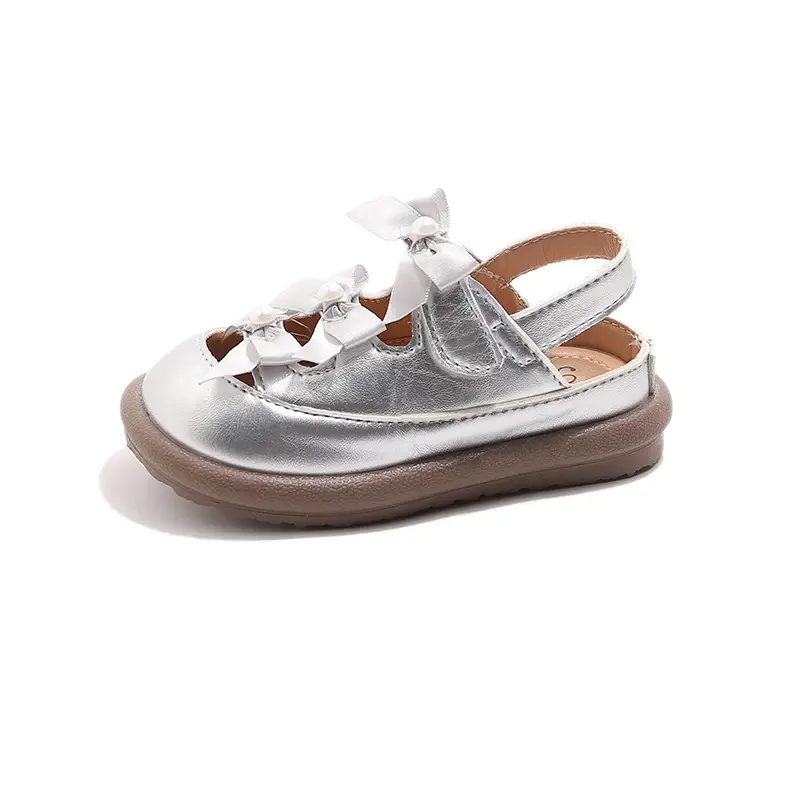 Girls' Bow Sandals Spring Summer Top Cover Semi Sandals