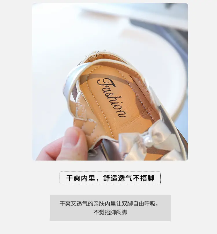 Girls' Bow Sandals Spring Summer Top Cover Semi Sandals — feature 3