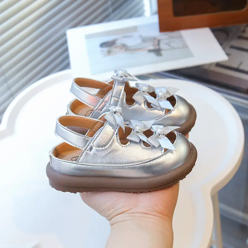 Girls' Bow Sandals Spring Summer Top Cover Semi Sandals