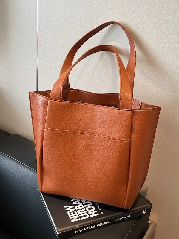 Women Cross-Border Large Capacity Tote Bag Tan 2026 - Image 8