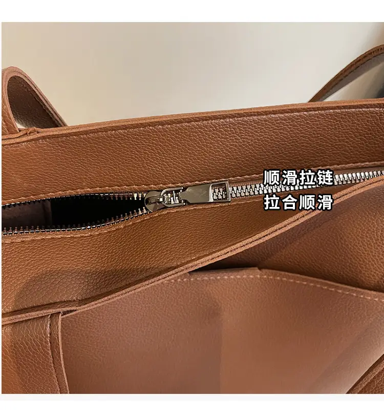 Women Cross-Border Large Capacity Tote Bag Tan 2026 — feature 3