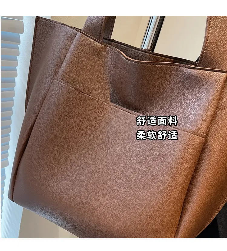 Women Cross-Border Large Capacity Tote Bag Tan 2026 — feature 5