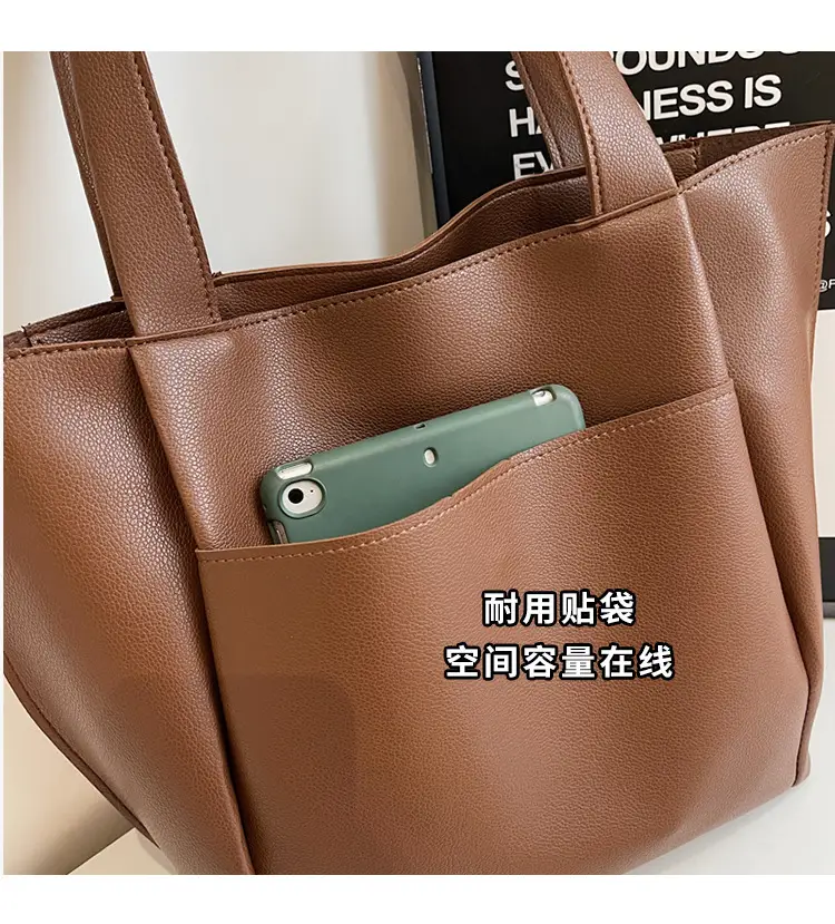 Women Cross-Border Large Capacity Tote Bag Tan 2026 — feature 6