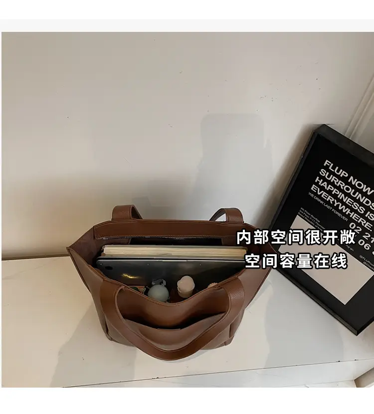 Women Cross-Border Large Capacity Tote Bag Tan 2026 — feature 7