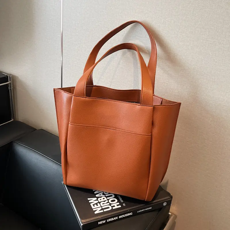 Women Cross-Border Large Capacity Tote Bag Tan 2026 - Image 2